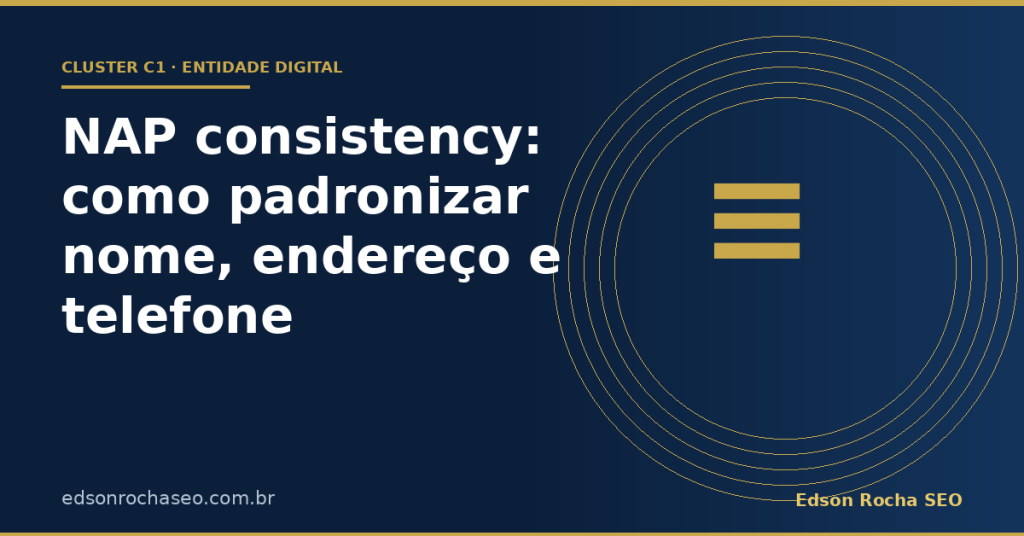 Planilha de auditoria de NAP consistency com dados de negócio local em múltiplas plataformas