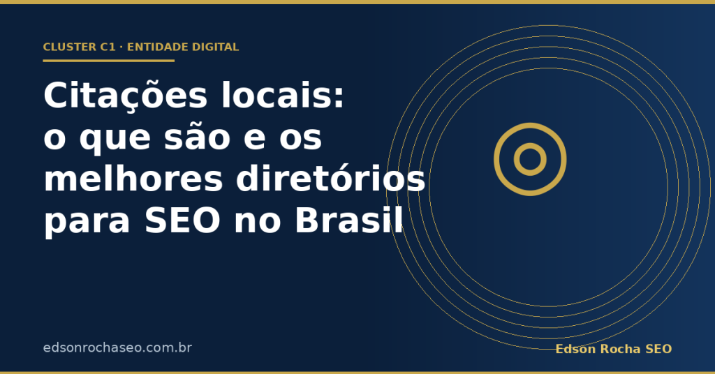 Mapa de citações locais conectando negócio local a diretórios e plataformas de SEO no Brasil