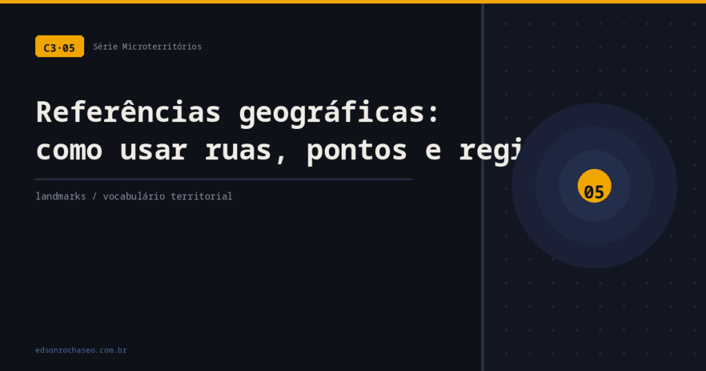 Referências geográficas de bairro como sinais de SEO hiperlocal: landmarks, ruas e territórios